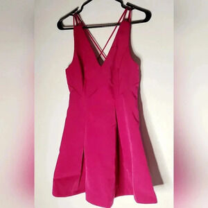 TopShop Majenta Inverted Flared Formal String Sleeveless Dress Sz 6 Nwt